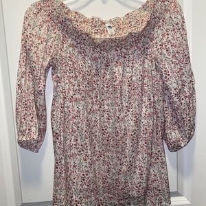 Off shoulder flowered top